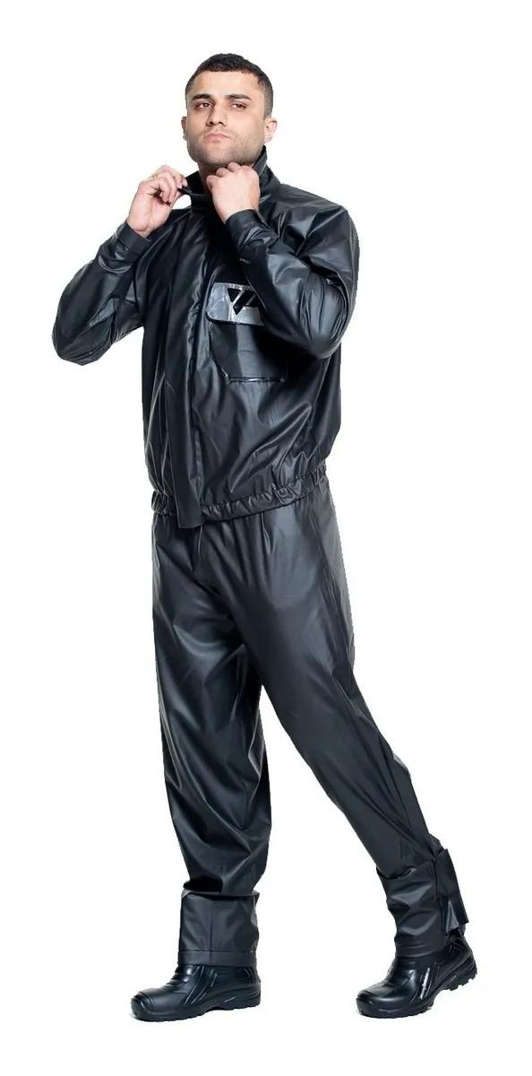 Capa De Chuva Masculina Pantaneiro Pvc Roupa Motoqueiro Moto