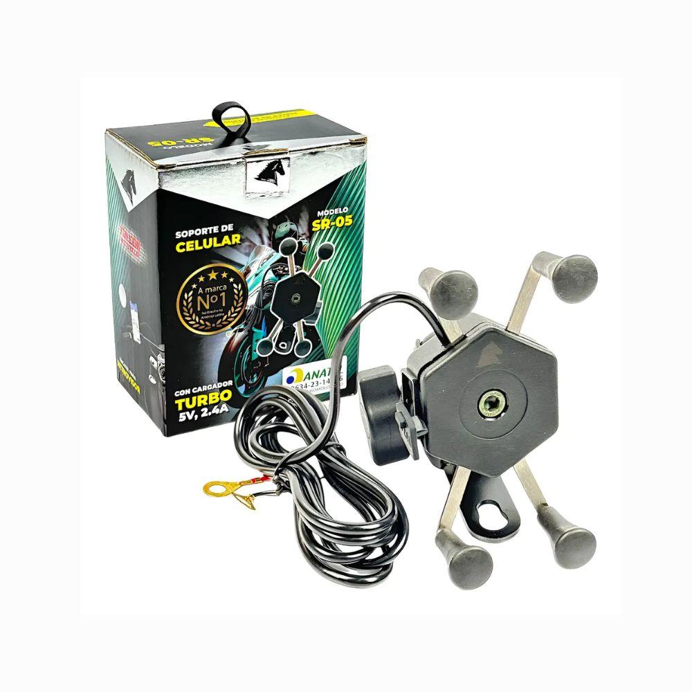 SUPORTE PARA CELULAR STALLION ARANHA COM USB TURBO