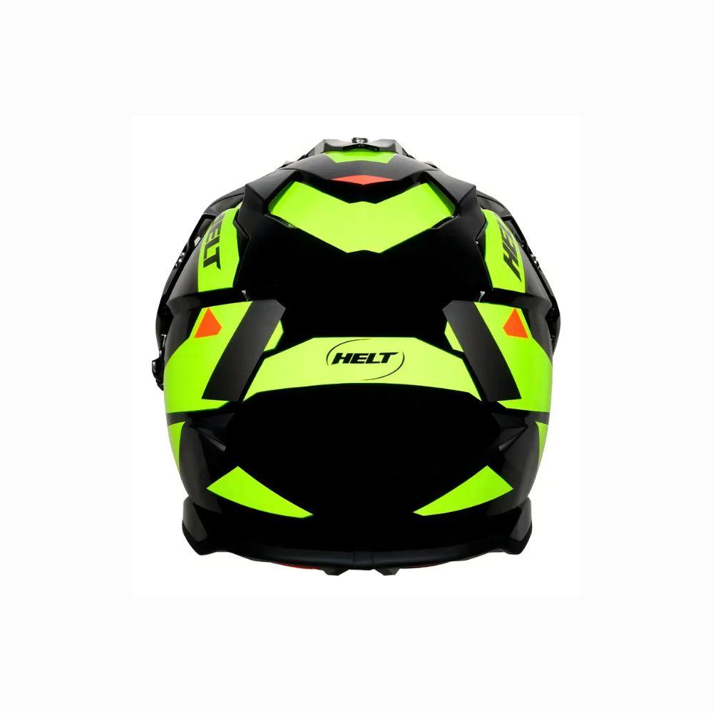 Capacete Helt Cross Vision Glass Dusty Verde Com Óculos Interno