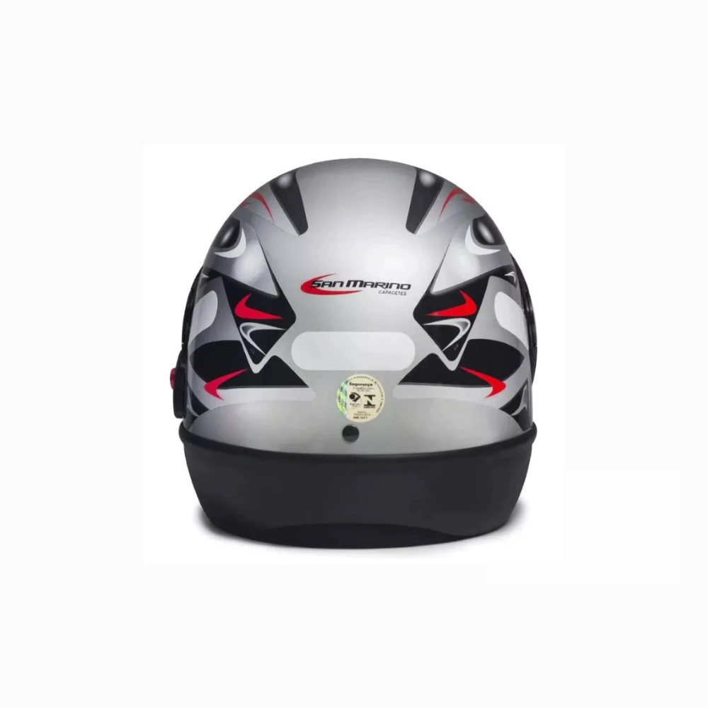 Capacete San Marino Cinza para Moto com Viseira Cristal | Conforto e Segurança