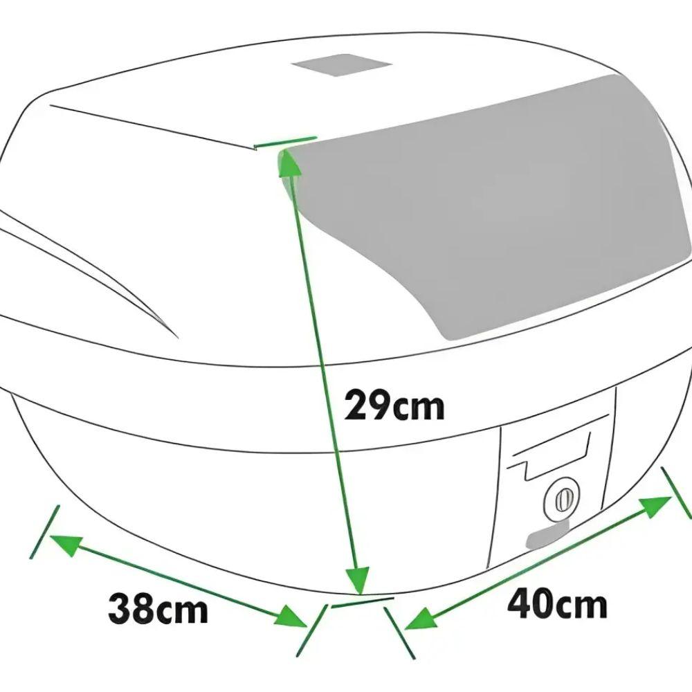 Baú Bauleto Moto Protork 28 Litros Universal Smart Box Base