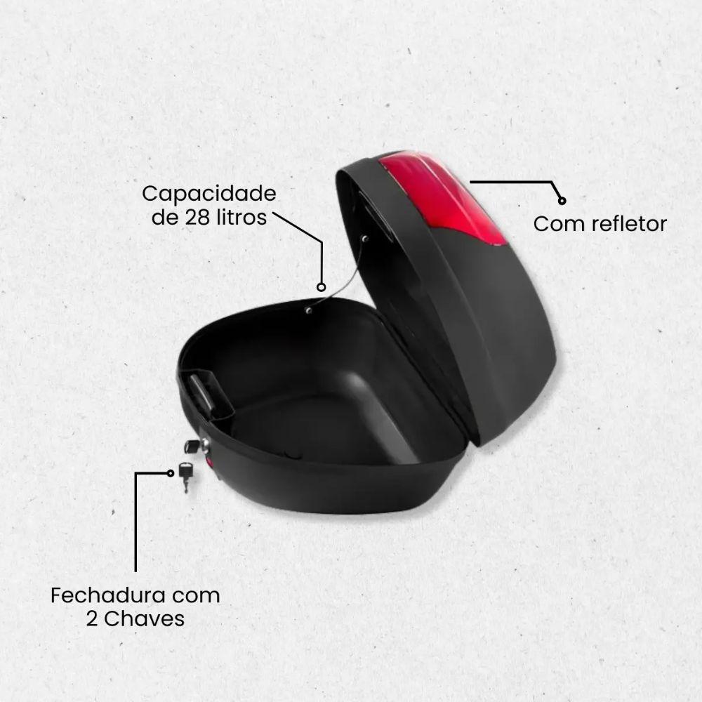 Baú Bauleto Moto Protork 28 Litros Universal Smart Box Base